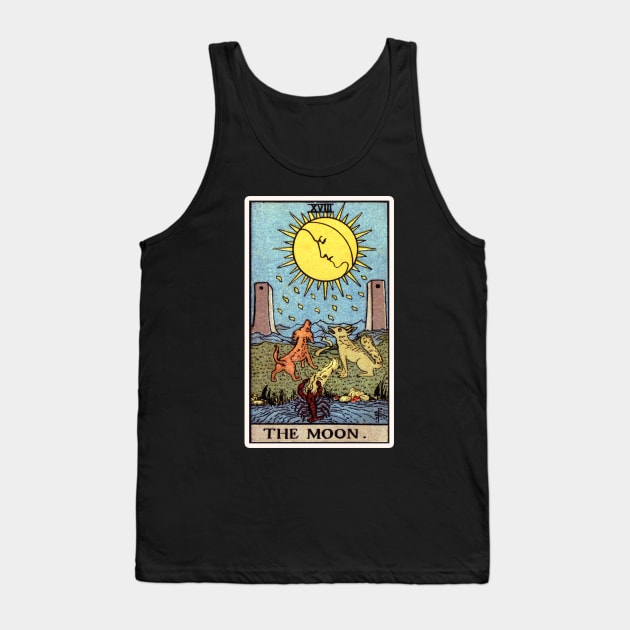 The Moon Tarot Card Tank Top by visionarysea